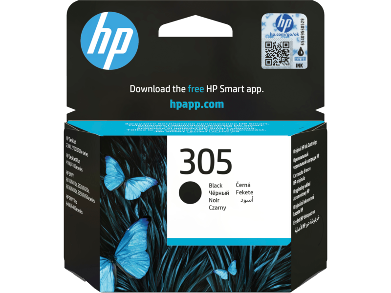 Cartouche d'encre noire HP 305 authentique