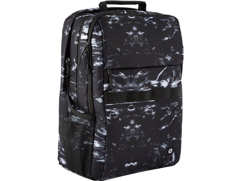 Mochila HP Campus XL Marble 3/4 derecha blanca