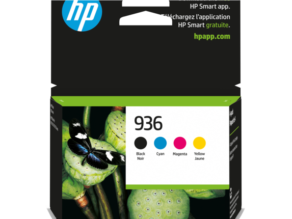 Ink Supplies, HP 936 Cyan/Magenta/Yellow/Black Original Ink Cartridge 4-pack, 6C3Z5LN
