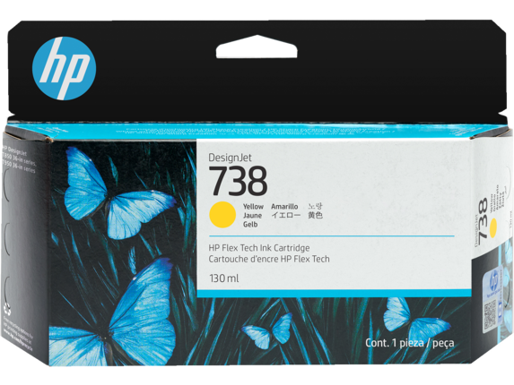 Image for HP 738 130-ml Yellow DesignJet Ink Cartridge from HP2BFED