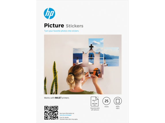 Image for HP Picture Stickers 8.5 x 11 in. (216 x 279 mm) 25 sheets from HP2BFED