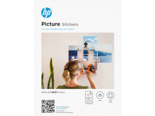 HP Picture Stickers 8.5 x 11 in. (216 x 279 mm) 25 sheets