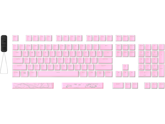 HyperX Keyboard Accessories, HyperX Pudding Keycaps 2 - Full Key Set - PBT - Pink (US Layout)