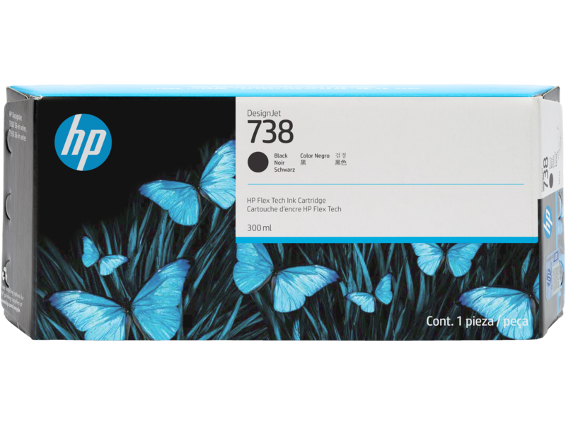 HP 738 (498N8A) Black Original DesignJet Ink Cartridge HP 738 (498N8A) Black Original DesignJet Ink Cartridge