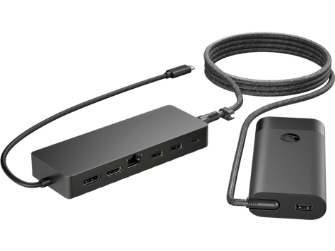 HP kombinált univerzális USB-C-elosztó és -laptoptöltő