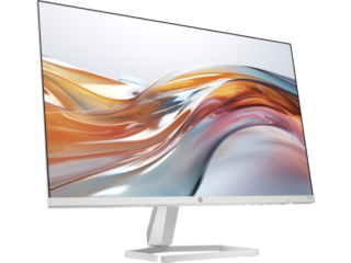 Dual HP Series 5 23.8 inch FHD White Monitor Bundle