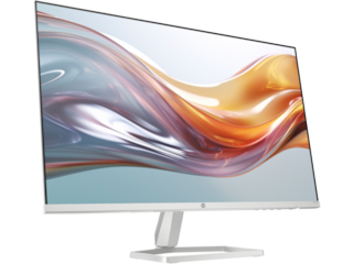 Dual HP Series 5 27 inch FHD White Monitor