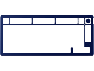 HyperX Alloy Rise 75 Top Plate - Navy Blue