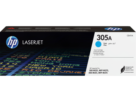 HP 305A CE411A cián toner / festékkazetta LaserJet Pro 300 400 sorozathoz M351 M375 M451 M475 