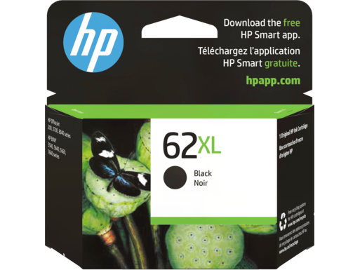 Series 2 of 3 , HP 62XL/62 High Yield Black and Standard Tricolor Ink Cartridge Bundle