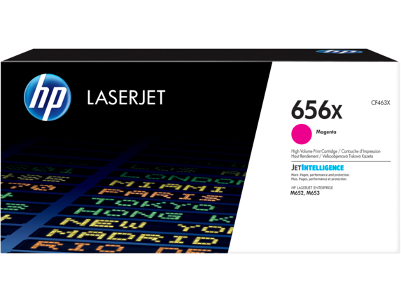 HP Laser Toner Cartridges and Kits, HP 656X High Yield Magenta Original LaserJet Toner Cartridge, CF463X