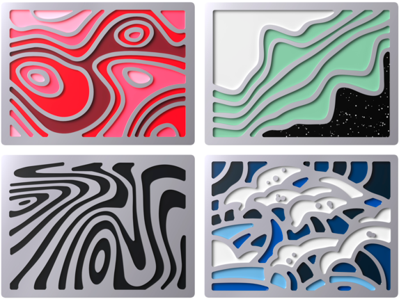 HyperX Keyboard Accessories, HyperX Badge Pack - Abstract Magnetic Badges