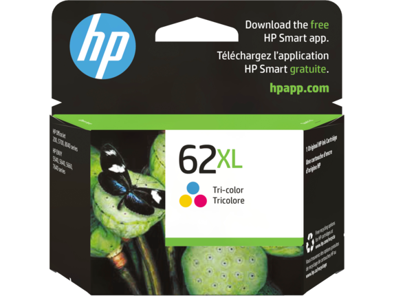 Ink Supplies, HP 62XL High Yield Tri-color Original Ink Cartridge, C2P07AN#140