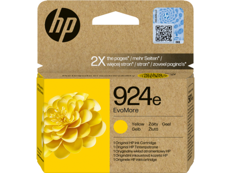 HP 4K0U9NE 924e EvoMore sárga eredeti tintapatron OfficeJet 8120 8122 8130 8132 (800 old.)