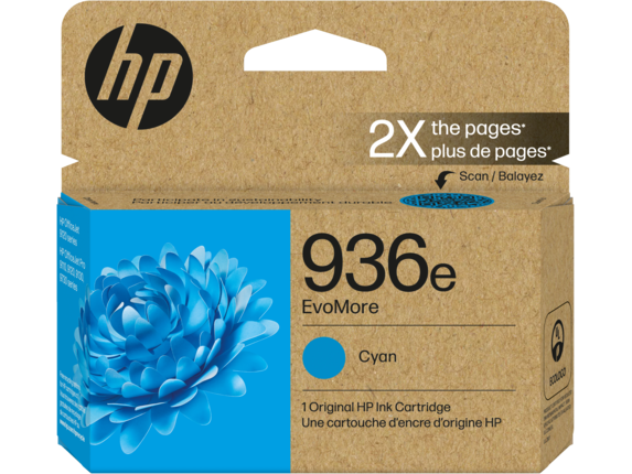 Ink Supplies, HP 936e EvoMore Cyan Original Ink Cartridge, 4S6V3LN