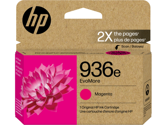 Ink Supplies, HP 936e EvoMore Magenta Original Ink Cartridge, 4S6V4LN