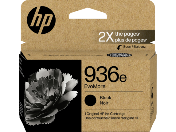 Ink Supplies, HP 936e EvoMore Black Original Ink Cartridge, 4S6V6LN