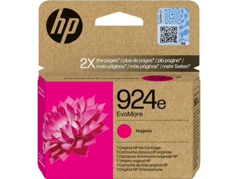 HP 4K0U8NE 924e EvoMore bíborvörös eredeti tintapatronOfficeJet 8120 8122 8130 8132  (800 old.)