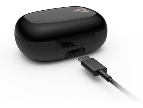 HP 946C3AA Poly Voyager Free 20 Black Earbuds +Basic Charge Case