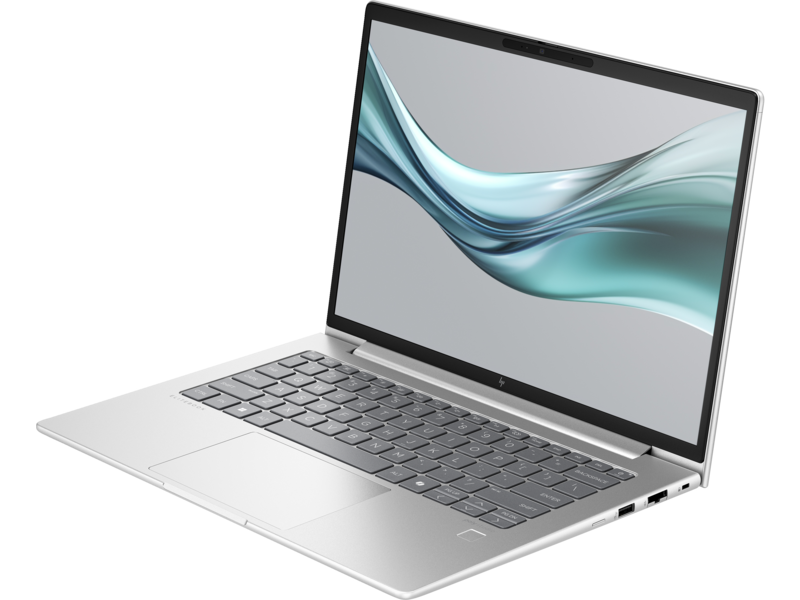 HP Elitebook 645 G11 14 inch NaturalSilver WWAN T IRcam FPR CoreSet AHS WhiteBG FrontLeftOpen