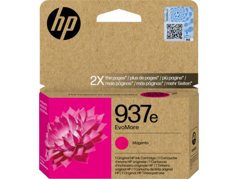 HP 937e 4S6W7NE EvoMore bíborvörös eredeti tintapatron OfficeJet Pro 9110 9120 9130 9720 9730 (1650 old.)