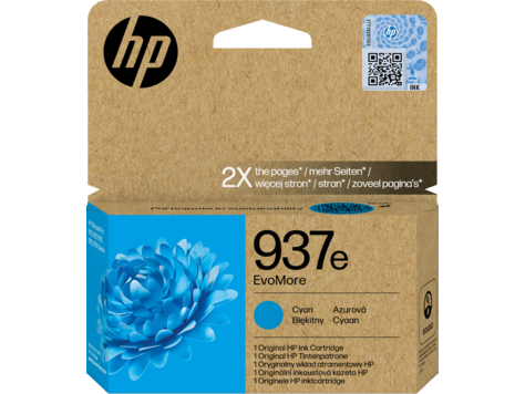 HP 937e 4S6W6NE EvoMore ciánkék eredeti tintapatron OfficeJet Pro 9110 9120 9130 9720 9730 (1650 old.)