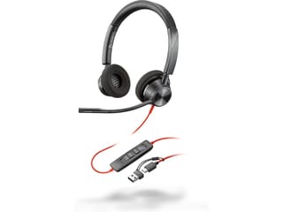 Poly Blackwire 3320 Stereo Microsoft Teams Certified USB-C Headset +USB-C/A Adapter