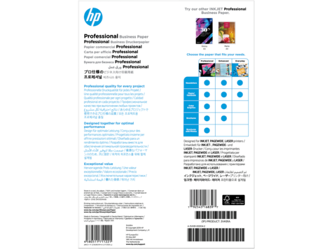 HP 3VK91A Inkjet PageWide és lézernyomtatókhoz készült professzionális üzleti papír –150 lap/A4 fényes 180 g/m²