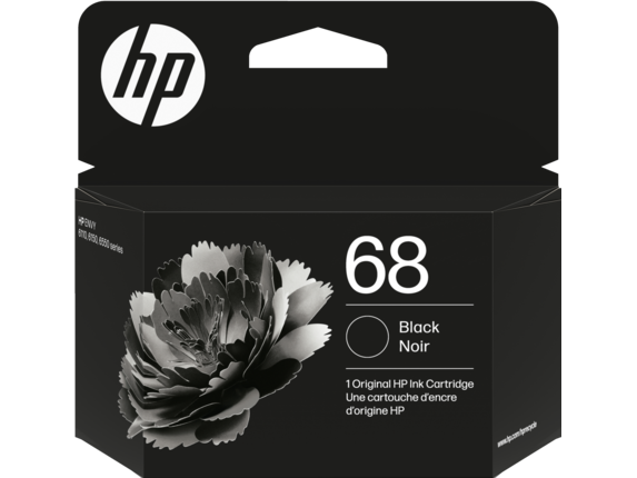 Ink Supplies, HP 68 Black Original Ink Cartridge, 7FP21TN