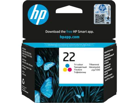 HP 22 C9352AE háromszínű tintapatron eredeti C9352AE Deskjet 3910 3915 3920 3930 3940 D1360 D1460 D1560 D2330 D2360 D2460 F370 F380 F2180 F2280 F4180 és PSC 1402 1410 1415 1417 valamint Officejet 4315 4355 5610 j3680 (5ml/140 old.)