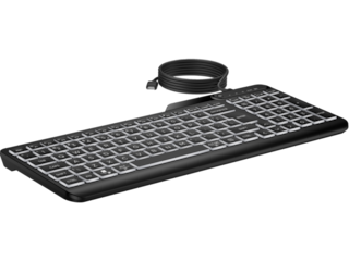 HP 405 Multi-Device Backlit Wired Keyboard