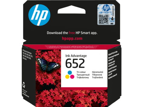 HP 652 F6V24AE eredeti háromszínű tintapatron Ink Advantage 1115 2135 3635 3775 3835 4535 4675 5075(200 old.)