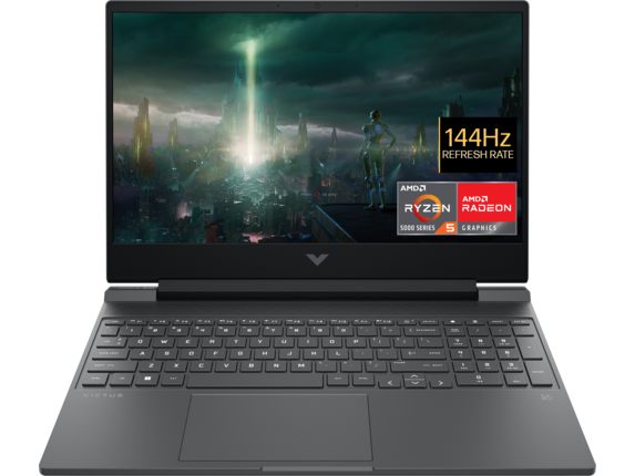 HP Home Laptop PCs, Victus Gaming Laptop 15-fb0747nr, 15.6", Windows 11 Home, AMD Ryzen™ 5, 16GB RAM, 512GB SSD, AMD Radeon™ RX 6500M, FHD