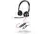 HP 8X219AA Poly Blackwire 3320 sztereó USB-C headset + USB-C–USB-A-adapter