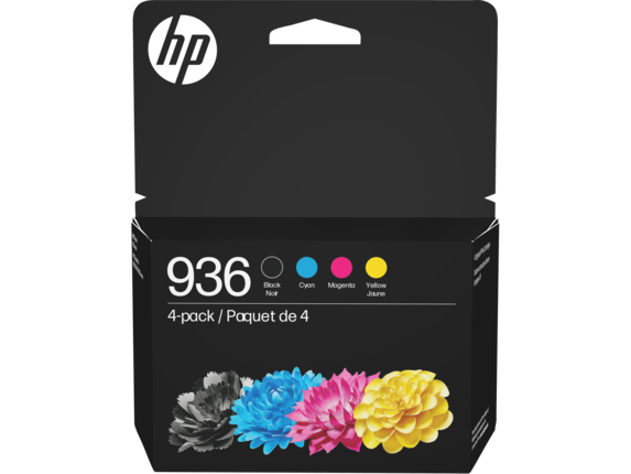 Ink Supplies, HP 936 Cyan/Magenta/Yellow/Black Original Ink Cartridge 4-pack, 6C3Z5LN