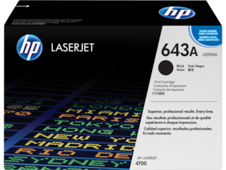 HP 643A Black Original LaserJet Toner Cartridge, Q5950A