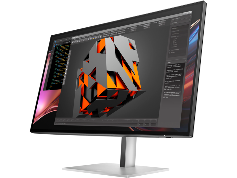 HP Series 7 Pro 27 Thunderbolt 4 Monitor - 727pu PikeSilver CoreSet FrontLeft WhiteBg