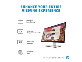 Monitor HP E27 G4 68,58 cm (27 pulgadas) - HP Store España