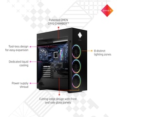 OMEN 45L Gaming Desktop, Windows 11 Home, AMD Ryzen™ 7, 16GB RAM, 512GB  SSD, 1TB HDD, NVIDIA® GeForce RTX™ 3070