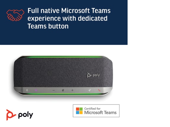 Poly Sync 40+ Microsoft Teams Certified USB-A USB-C Speakerphone + 