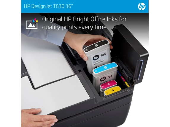 HP DesignJet T830 Large Format Multifunction Wireless Plotter Printer ...