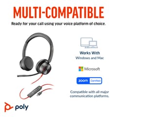 Poly Blackwire 8225 Stereo Microsoft Teams Certified USB-C Poly Blackwire 8225 Stereo Microsoft Teams Certified USB-C
