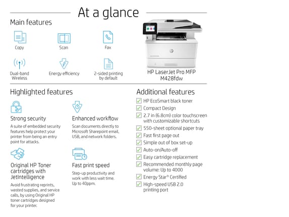 Imprimante multifonction HP LaserJet Pro M428dw