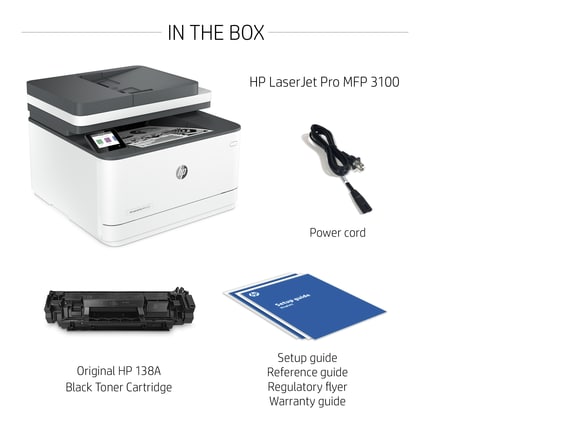 Series 9 of 9 Laser Multifunction Printers, HP LaserJet Pro MFP 3101fdw Wireless Printer with Fax