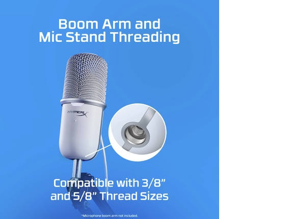 Series 10 of 12 HyperX Microphones, HyperX SoloCast - USB Microphone - White