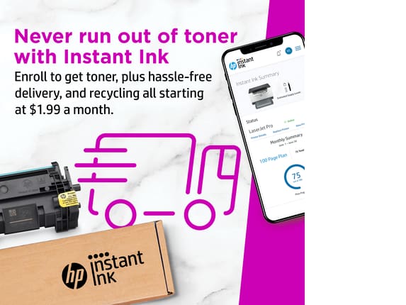 Instant Printer with 2 M209dw available months HP LaserJet Ink