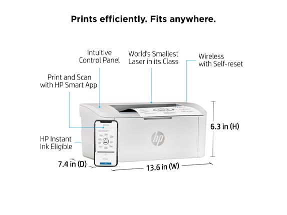 HP LaserJet M110we Wireless Laser Monochrome Printer with HP 7MD66E -  Office Depot
