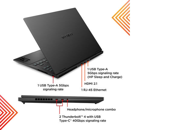 Series 9 of 9 HP Home Laptop PCs, OMEN Transcend Laptop 16-u0097nr, Windows 11 Home, 16", Intel® Core™ i7, 16GB RAM, 1TB SSD, NVIDIA® GeForce RTX™ 4070, WQXGA, Shadow black