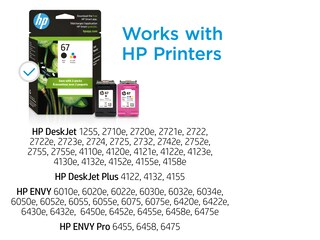 HP 67 2-pack Black/Tri-color Original Ink Cartridges