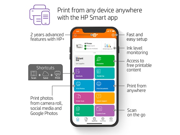 Series 10 of 13 Inkjet All-in-One Printers, HP ENVY Inspire 7958e All-in-One Printer with bonus 6 months of Instant Ink with HP+